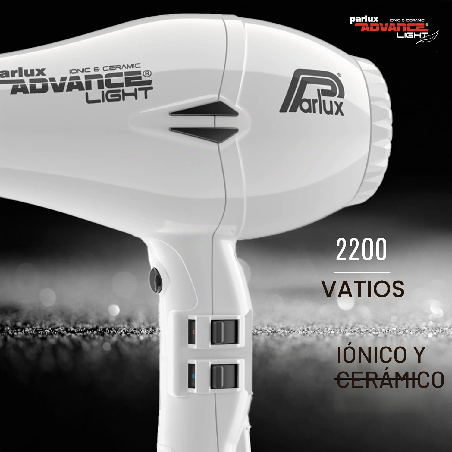 Parlux Advance Light - Secador de pelo ionico, Blanco
