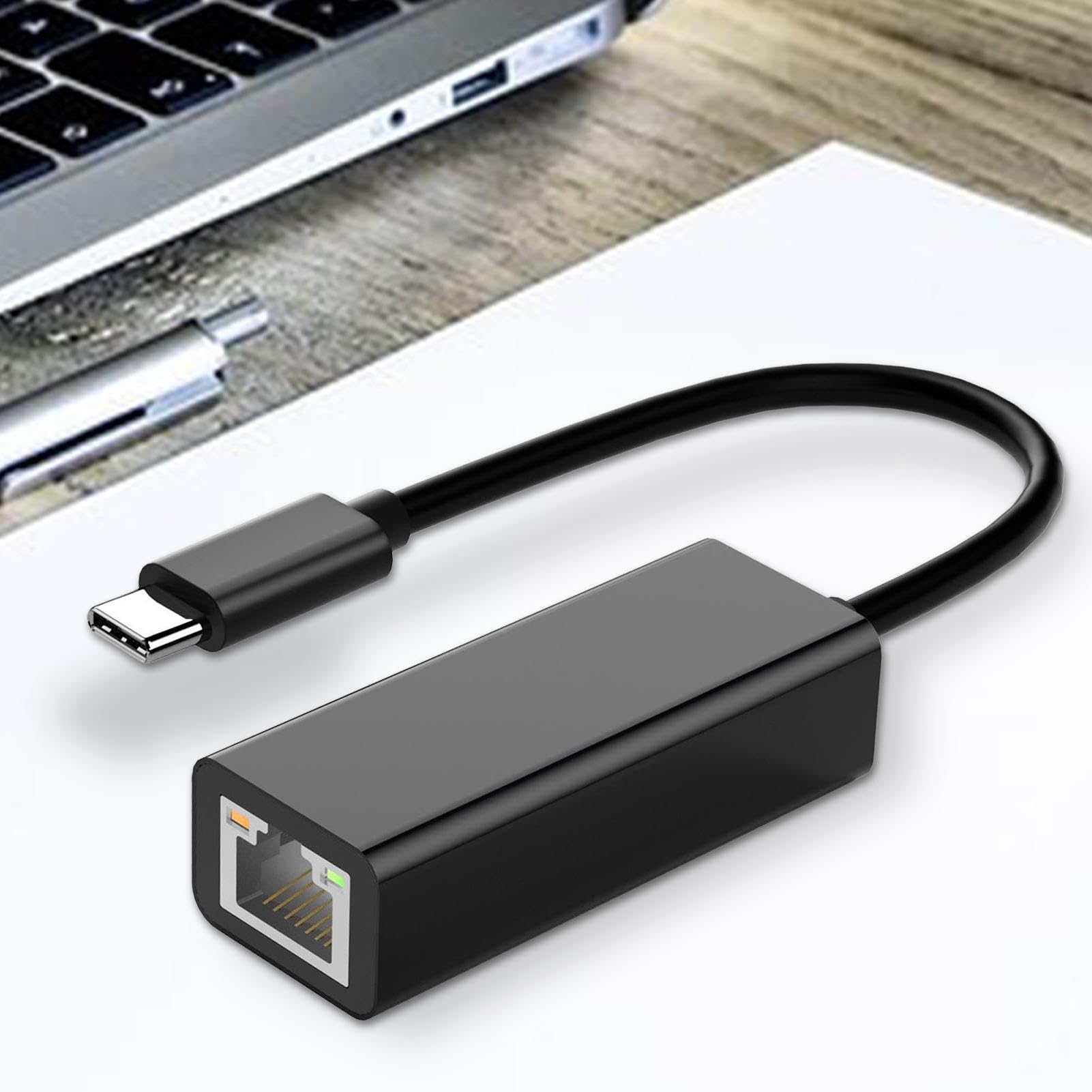 Adattatore Ethernet USB-C 10/100/1000 Mbps Plug and Play per Laptop Desktop