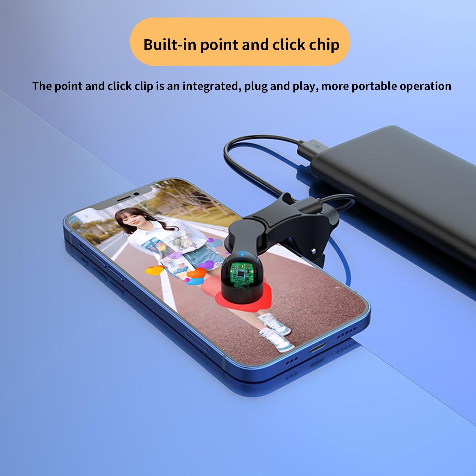 Simulé Finger Clicker pour Jeu - Clicker Automatique pour Téléphone | Outil D'automatisation D'écran Tactile Pour Jeux Et Diffusions En Direct, Clicker automatique d'écran pour smartphone applications
