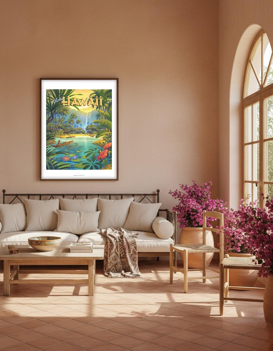 Amazon.com: Aloha Hawaii - Vintage Hawaiian Travel Poster by Kerne