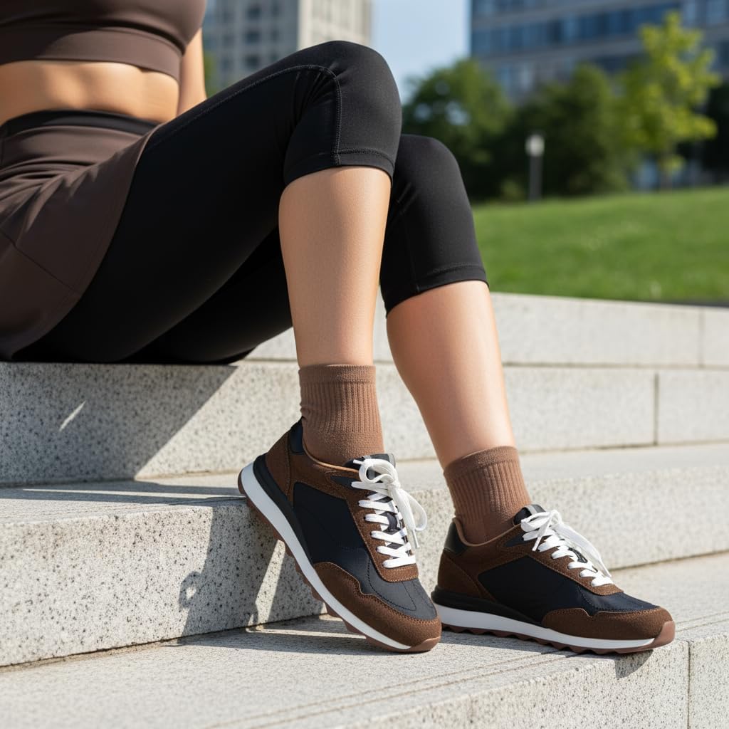 CUSHIONAIRE Women's Kicks lace up Nylon Sneaker +Comfort Foam, Wide Widths Available - Image 3