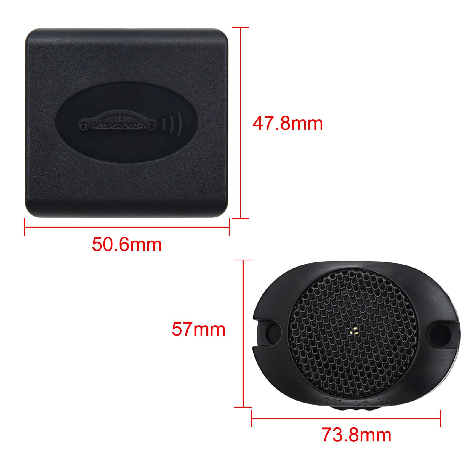KAOLALI Capteur de Recul Voiture avec 4 Capteurs Kit Radar de Recul Capteurs de Stationnement Universel Aide au Stationnement Kit Audio Buzzer Alarme pour Voitures, Noir