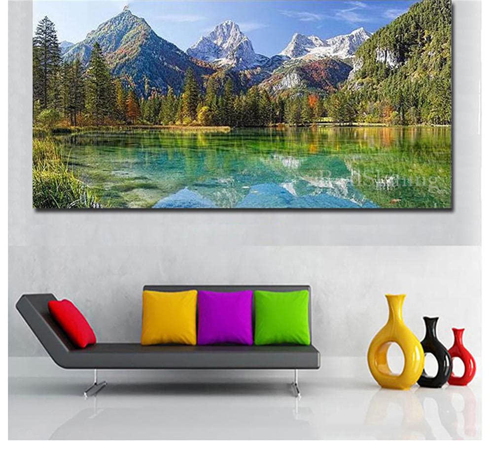 Kit de Peinture Diamant Large Size 5D DIY Broderie Point de Croix Diamant Art Craft Salon 32x88