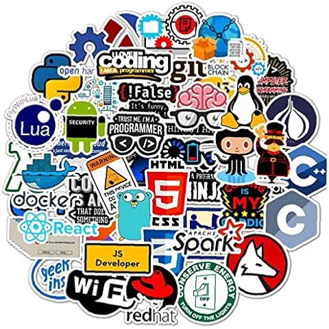 Pegatinas para discos duros Angoter 50 PC Programación Sticker Cover