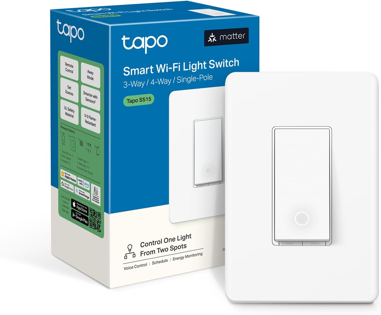 Tapo Smart Switch, S515, Single-Pole/3-Way/4-Way, Matter Compatible