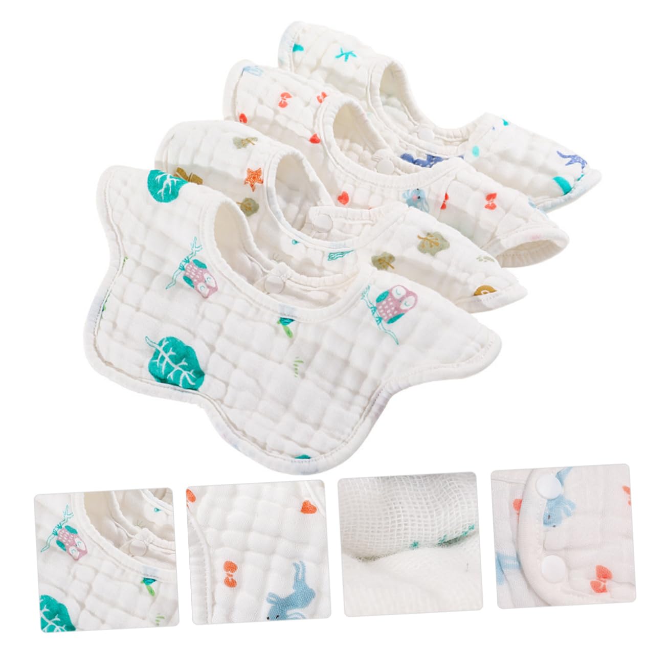 ibasenice 12 Pezzi Bavaglini Bavaglino In Cotone Bavaglino Per Bambini Per Bambini In Cotone Per Il Ruttino Pranzo Semplice In Per