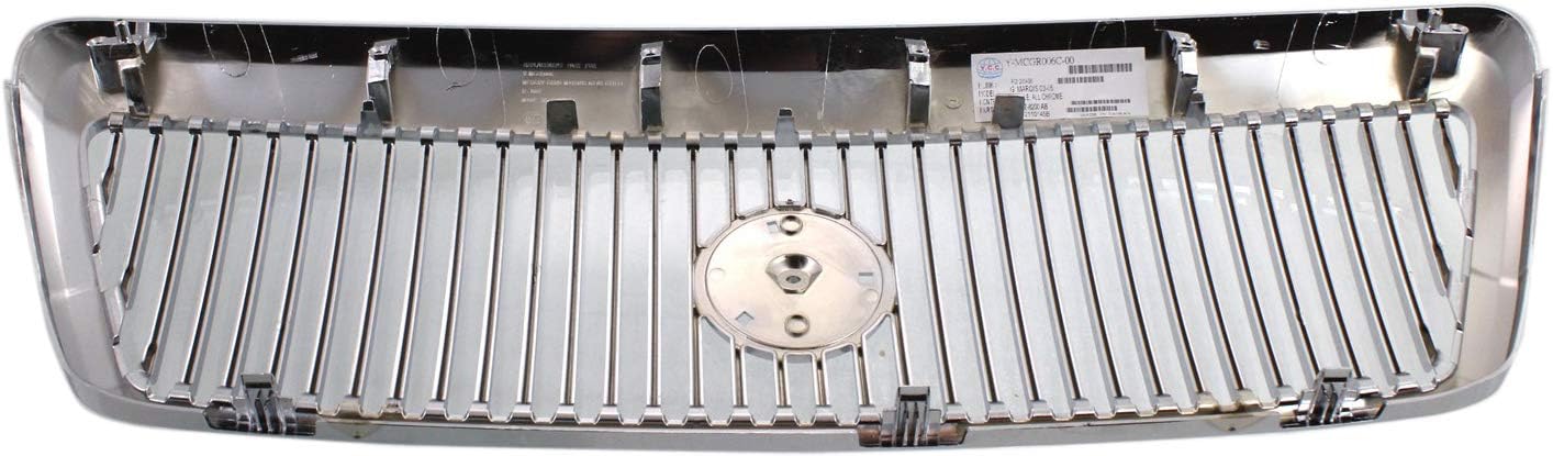 Evan-Fischer EVA17772028641 Grille for Mercury Grand Marquis 03-05 Chrome Monotone Replaces Partslink# FO1200406