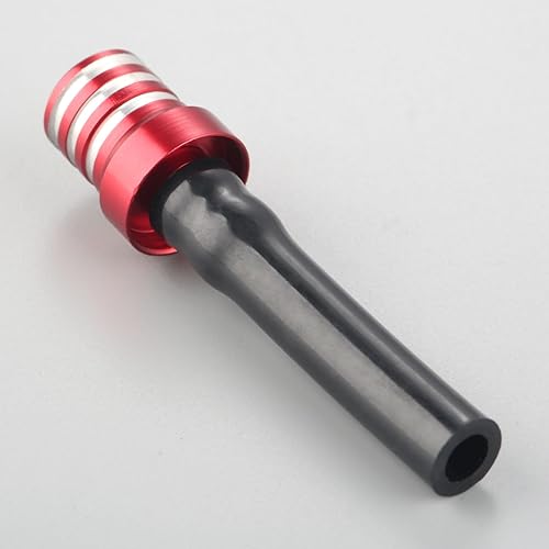 Miniatura 4 de Tubo universal para manguera de ventilación de gasolina de tanque de gasolina de gasolina, 2 unidades, color rojo