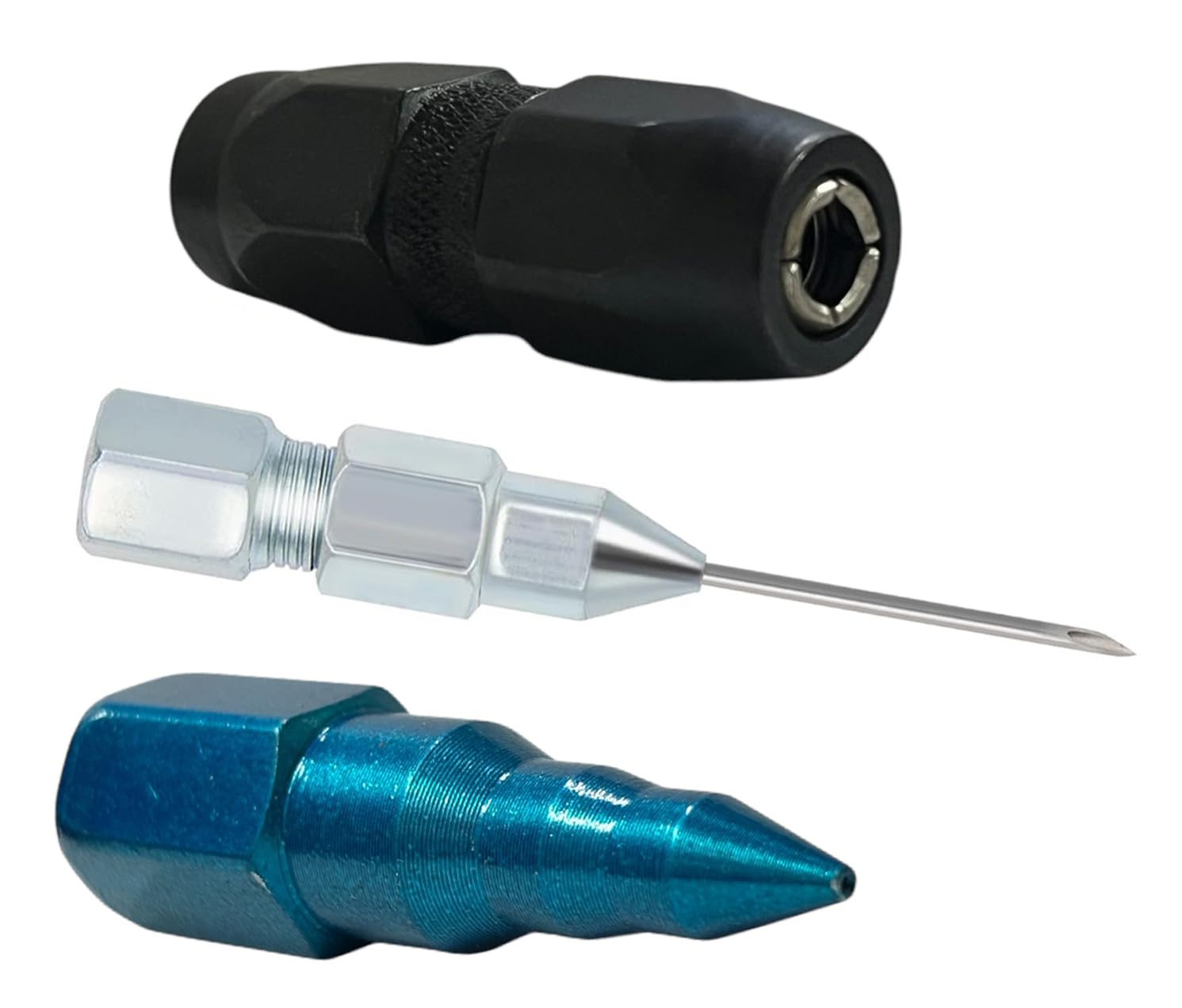 EPITECH MART Standard Coupler 4 Jaw Black Grease Gun Adaptor Heavy Duty, Greease Gun Needle Tip Nozzle and Grease Needle Nose Nozzle-image-18