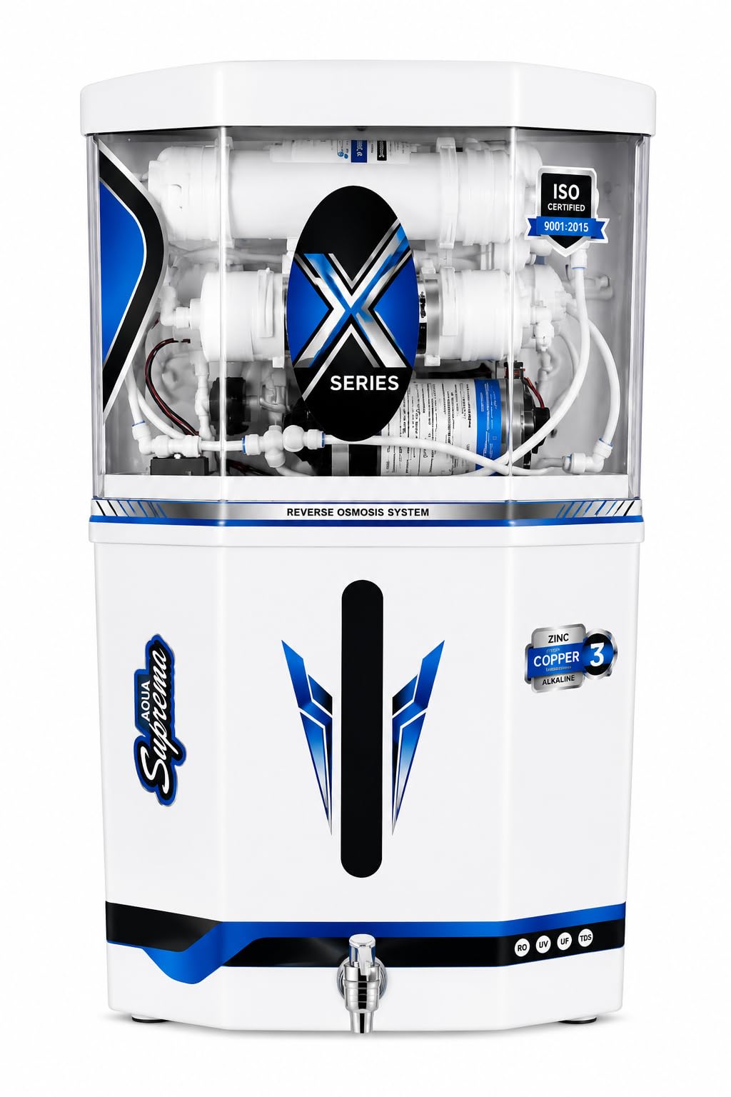 AQUA SUPREME Alkaline Water Purifier with 15L Storage Tank - RO Water Filter System-image-37
