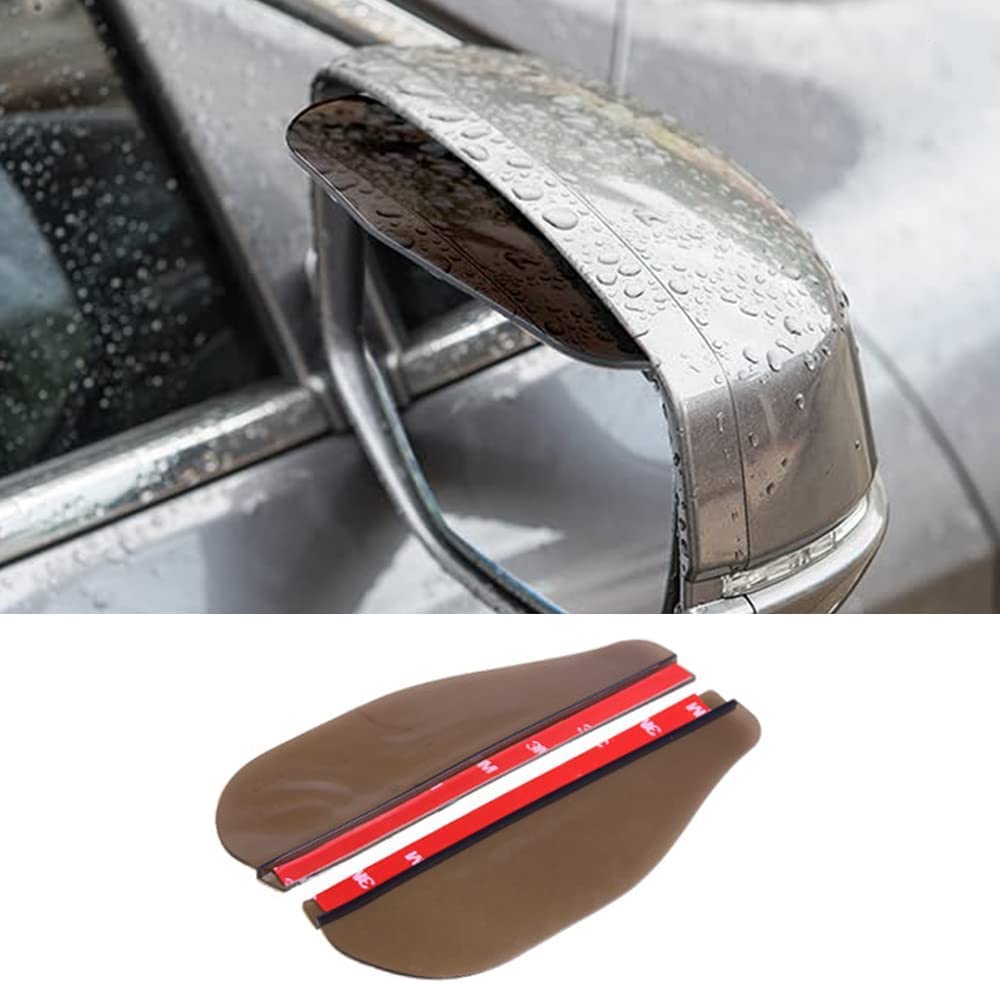 YHRY 2 Pcs Car Side Mirror Rain Visor, Car Rear View Side Mirror Rain Eyebrow, Universal Car Rear View Mirror Rain Cover, Provide a Clear View, Easy to Install, for Cars, Trucks and Suvs