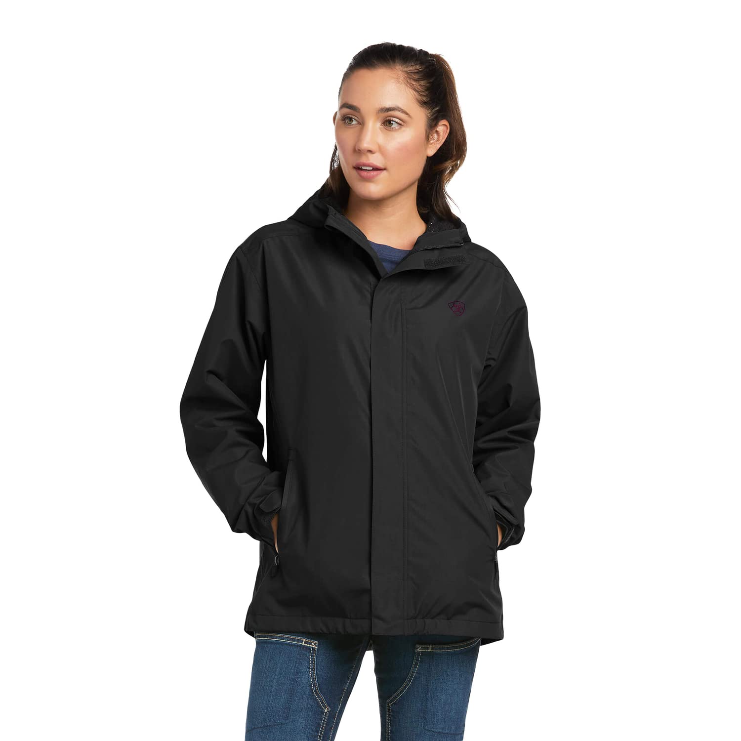 Chamarra ARIAT Rebar Stormshell impermeable para mujer con logo 5