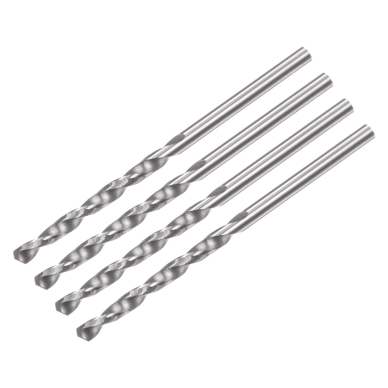 YOKIVE 4 Pcs Solid Carbide Drill Bits, 1.8mm C2/K20 Tungsten Carbide Tipped 118° Standard Point, Great for Iron, Metalworking, Stainless Steel, Aluminum