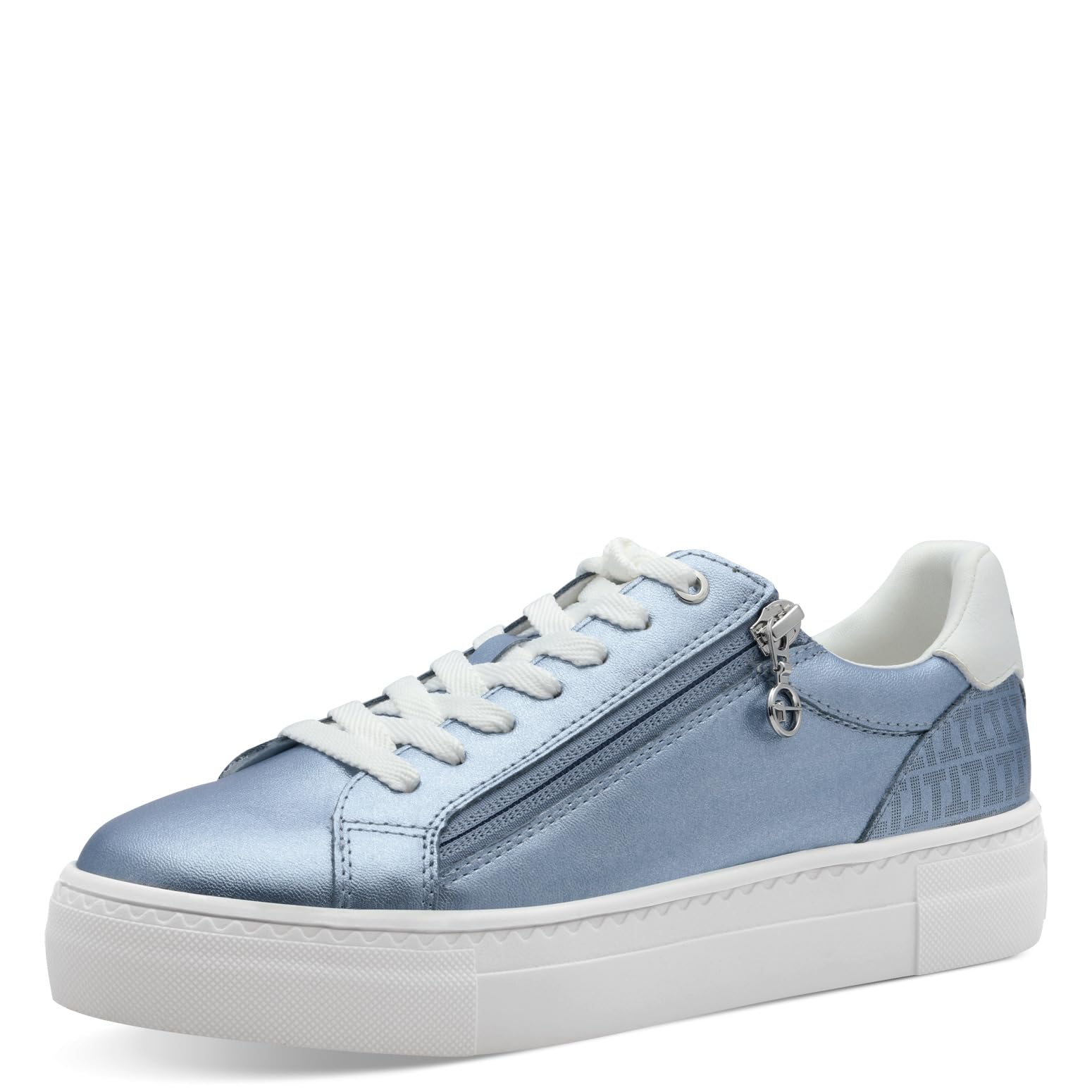 Tamaris Women's Blue Zip-Up Trainers Size 38 (5)