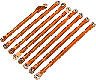 C31756ORANGE Alloy Front & Rear Upper Suspension Linkages (8) for Axial SCX6 Crawler