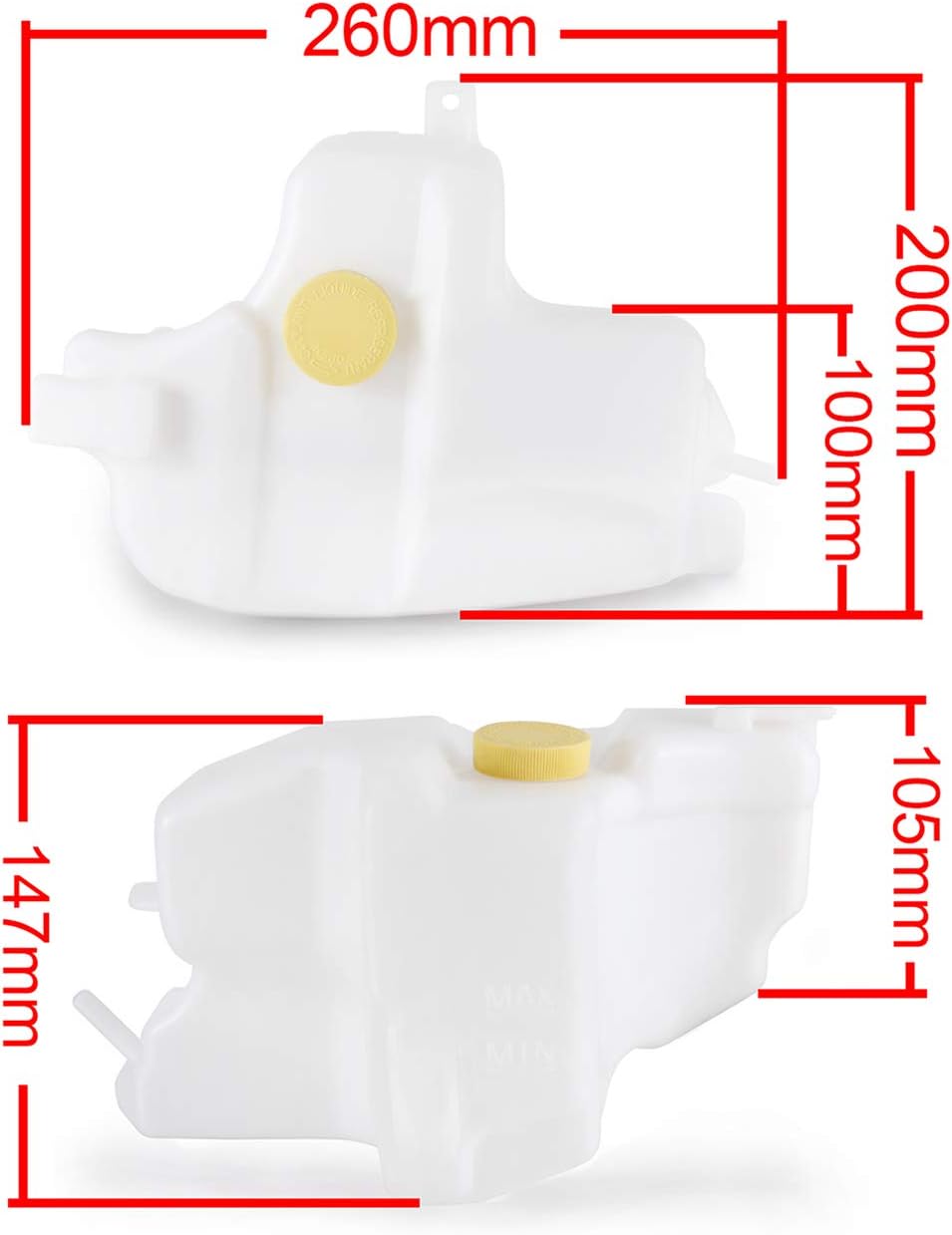 Twilight Garage Radiator Coolant Overflow Bottle Tank Reservoir 21710-8J000 NI3014105 Replacement for 2002-2006 Nissan Altima 2.5L & 3.5L V6,2002-2008 Ni-ssan Maxima 3.5L V6