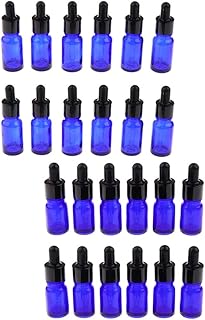 Milageto 24 sztuki 5 ml + 10 ml reakcja szklana pipeta płynny butelka krople niebieskie