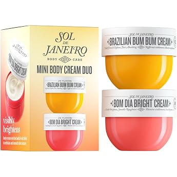 Sol de Janeiro Mini Body Cream Duo Set, Brazilian Bum Bum Cream und Bom Dia Bright Cream, 2 x 25 ml K&ouml;rperpflegeset, Vitamin 