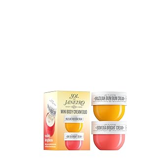 Sol de Janeiro Mini Body Cream Trial Set - Travel Size Set - Beauty Minis - Brazilian Bum Bum Cream & Bom Dia Bright Cream - 2 Piece Set 25 mL - $24 Value