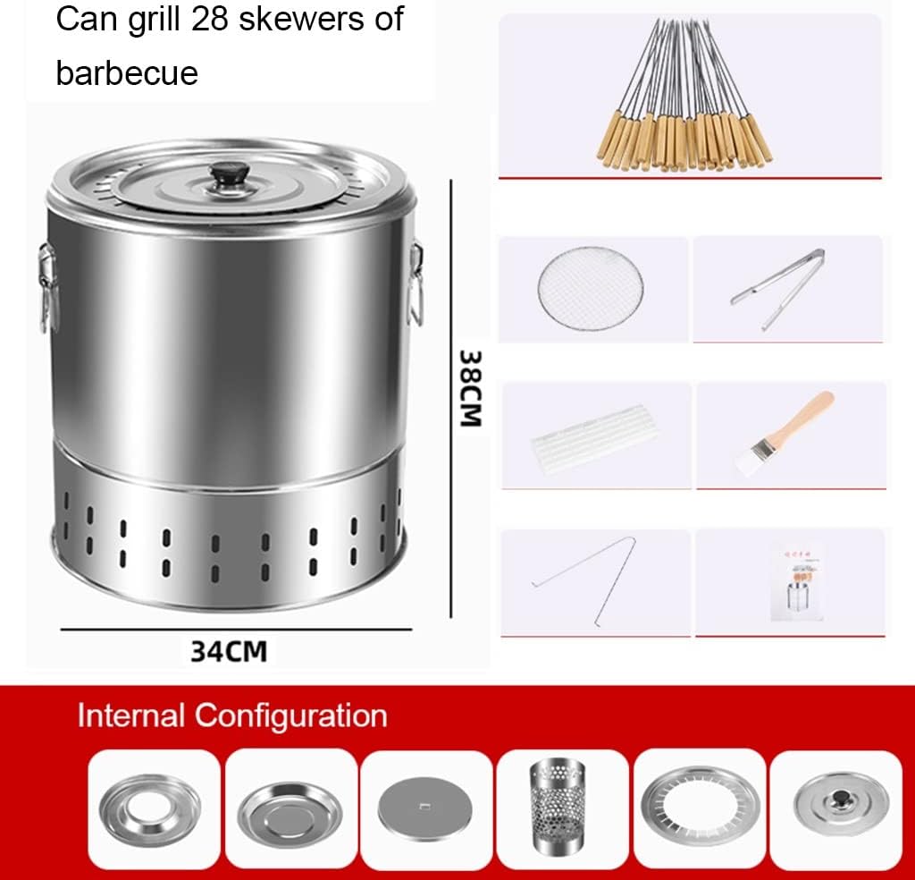 20-28 Smokeless Kebab Grill Machine, Vertical Rotisserie Oven,5-6 Minutes Quick b aking, Oil and Carbon Separated, for Indoor and Outdoor