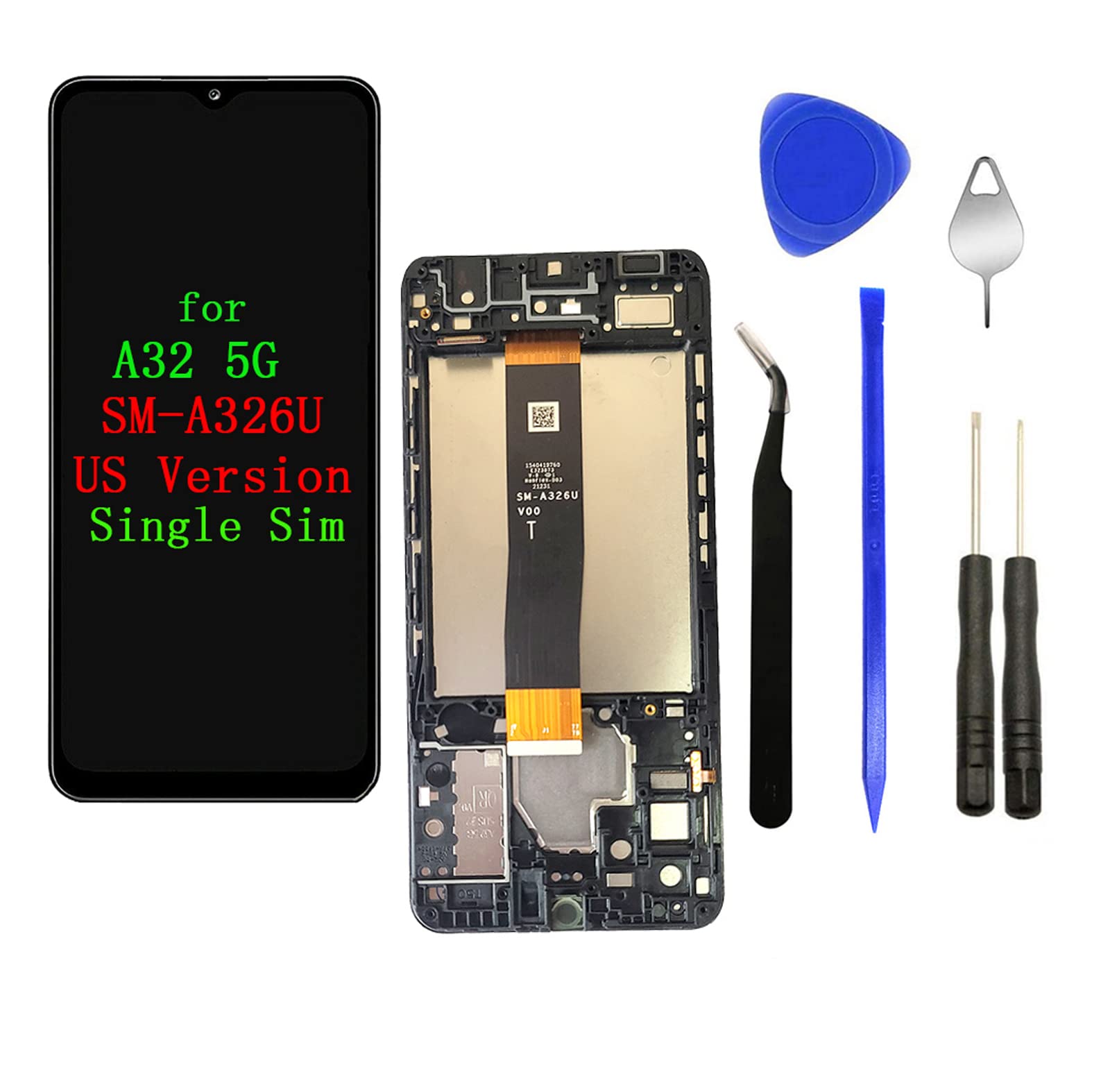 Amazon.com: Eaglewireless LCD Display Screen Digitizer Assembly with  Housing Frame Replacement Kit for Samsung Galaxy A32 5G SM-A326U (Single-SIM)  US Version(Not for A32 5G SM-A326B Dual-SIM) Pls Check Photos!! : Cell  Phones