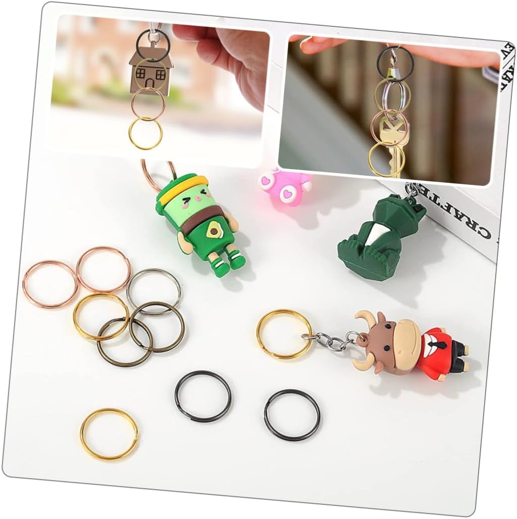 200pcs Split Key Flat Key Chains for Organizing Portable for Crafts and Projects Imitation