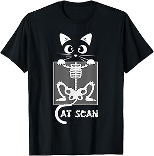 Skeleton Cat Scan Ct Scaning Funny X Ray Pun Meme Rad Tech T-Shirt for Men Women