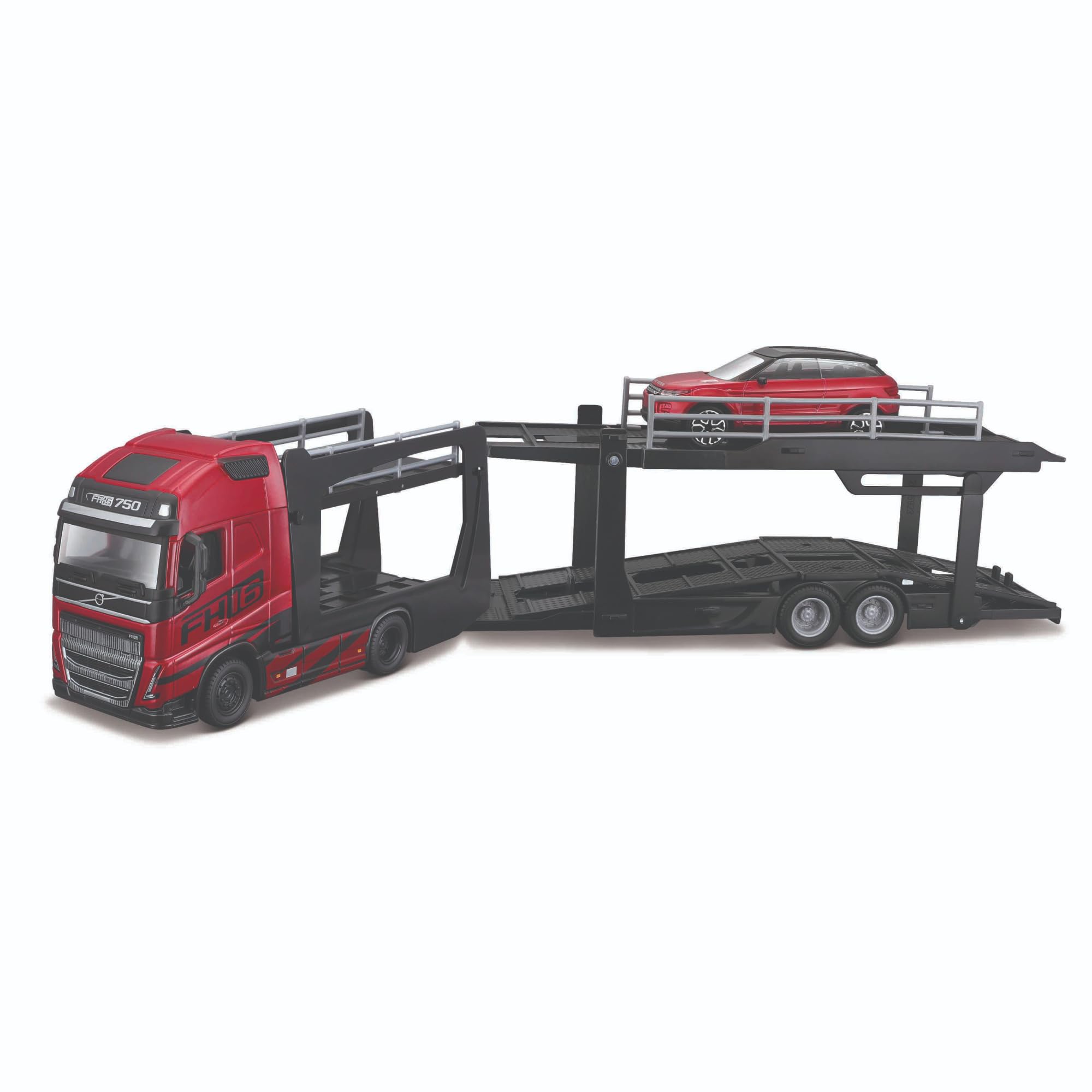 BBURAGO Camion Bisarca con Auto Bburago - Modellino Realistico Camion con auto in Scala 1:43 (Scelta Casuale tra i Modelli Disponibili), Licenza Ufficiale, Età consigliata 3+ Anni