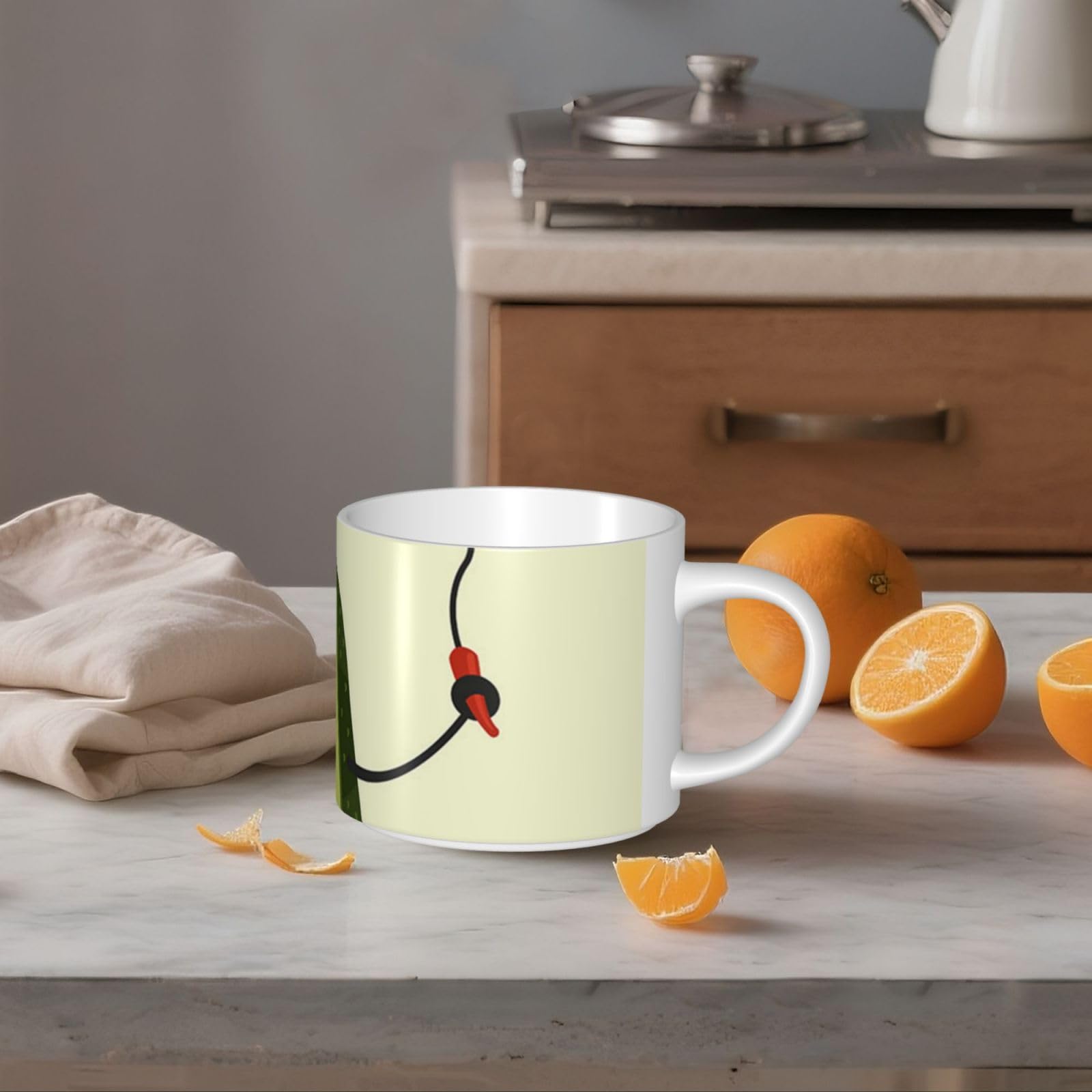 Skakanka z awokado z nadrukiem o dużej pojemności kubki ceramiczne polecany kubek do kawy