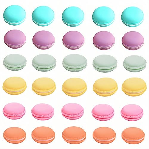 HAN SHENG 30 piezas lindo macarrón mini estuche de almacenamiento caja de joyería organizador de viaje para aretes multicolor