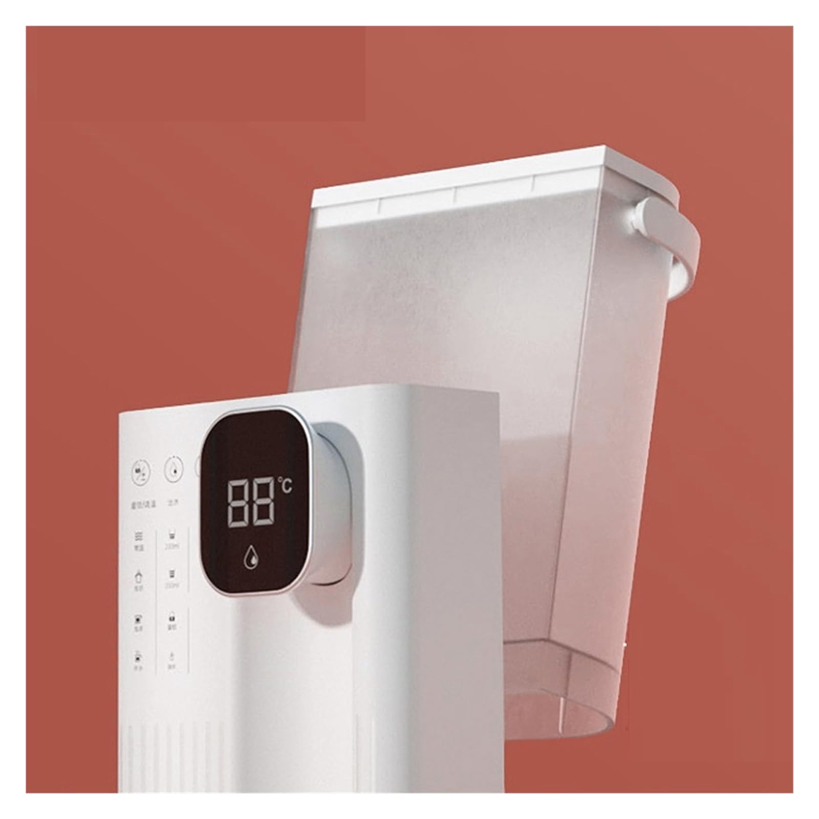 MAGNANI Distributeur Eau Chaude Noir Acier 2,5 L, Fontaine A