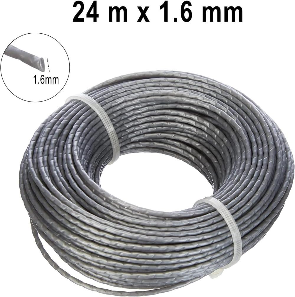 24 m x 1,6 mm Schnurspule, Ersatz Rasentrimmer Spule für Bosch Art 24 27 30 36 Li F016800462 (4 stück)