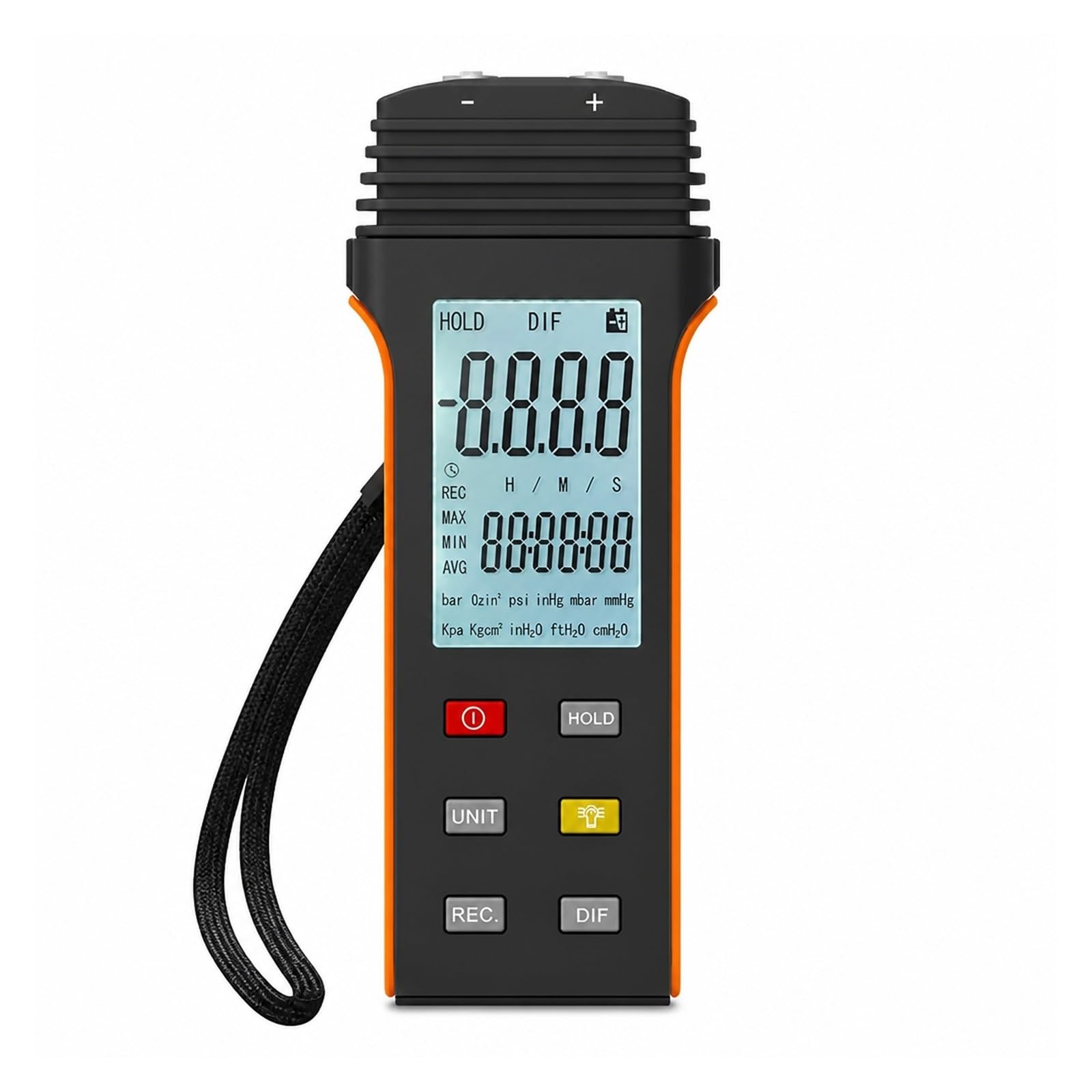 Ciśnieniomierz, Cyfrowy Manometr Miernik Ciśnienia Powietrza ± 30 Psi Tester HVAC