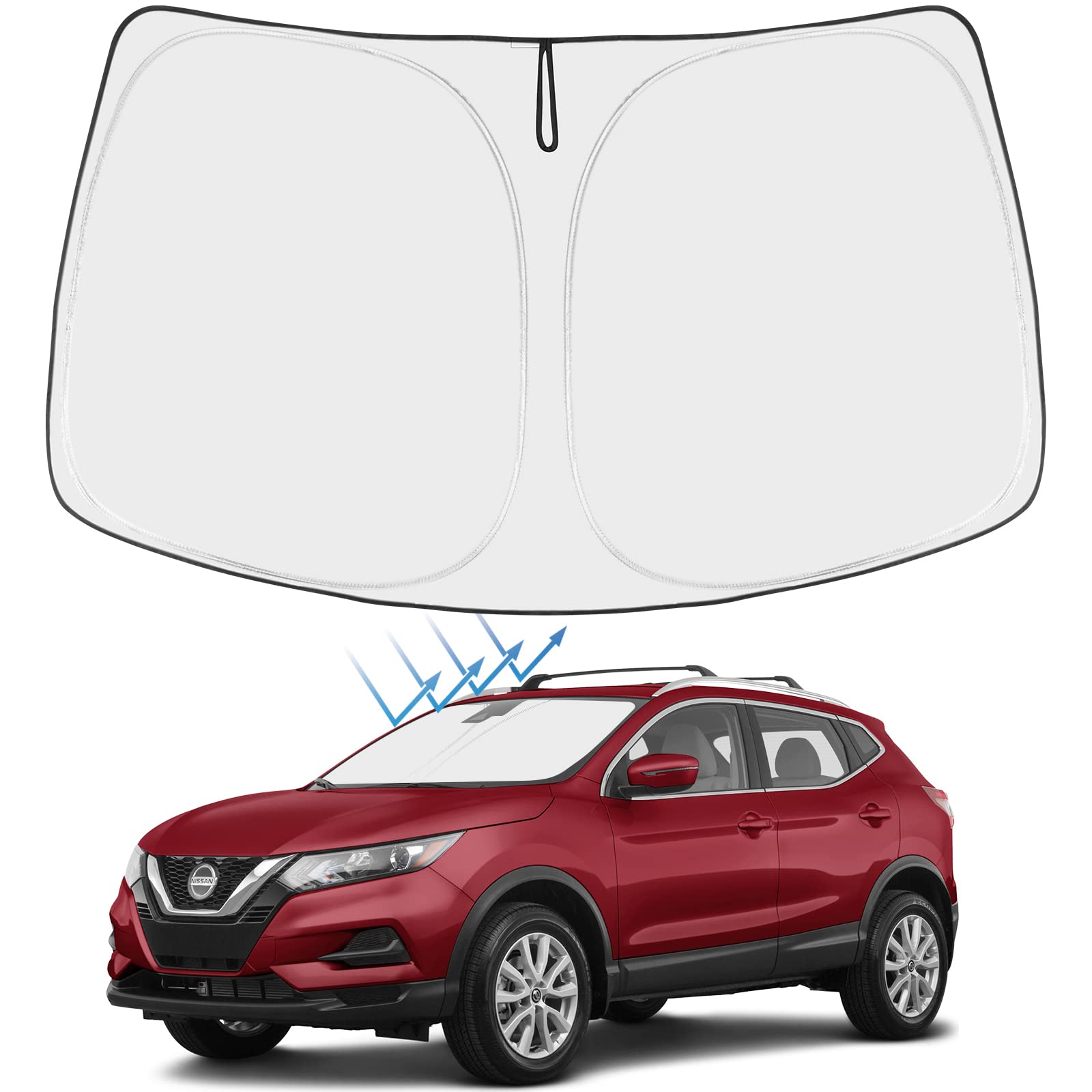 Proadsy Custom Fit 2014-2020 Nissan Rogue Windshield Sun Shade, Blocks Heat