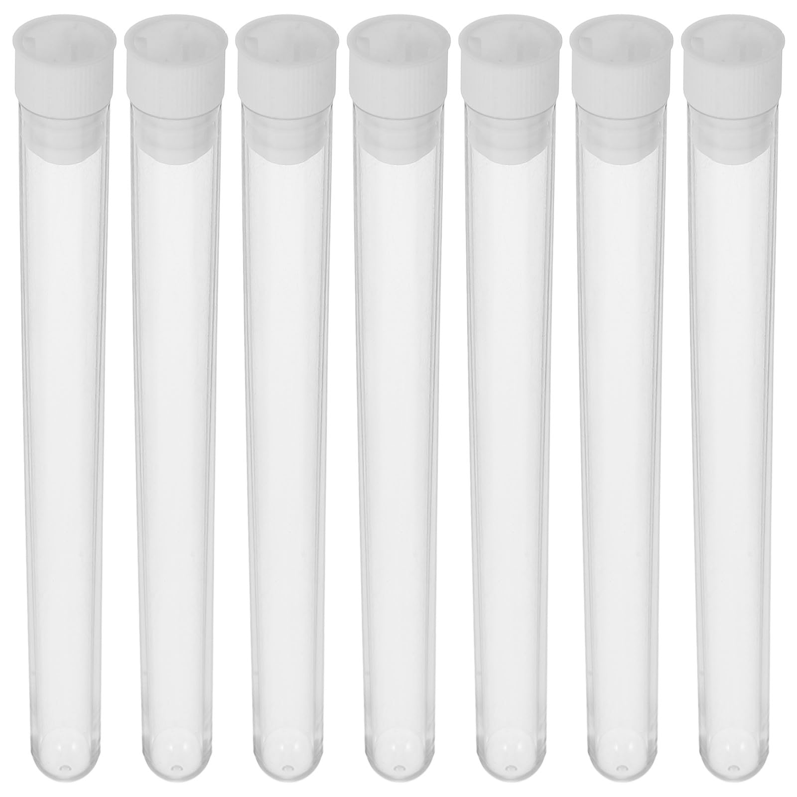 Provette Plastica Trasparenti 100 Pezzi Tappo, Custodia per Aghi da Cucito Leggera e Portatile, per Case e Laboratori