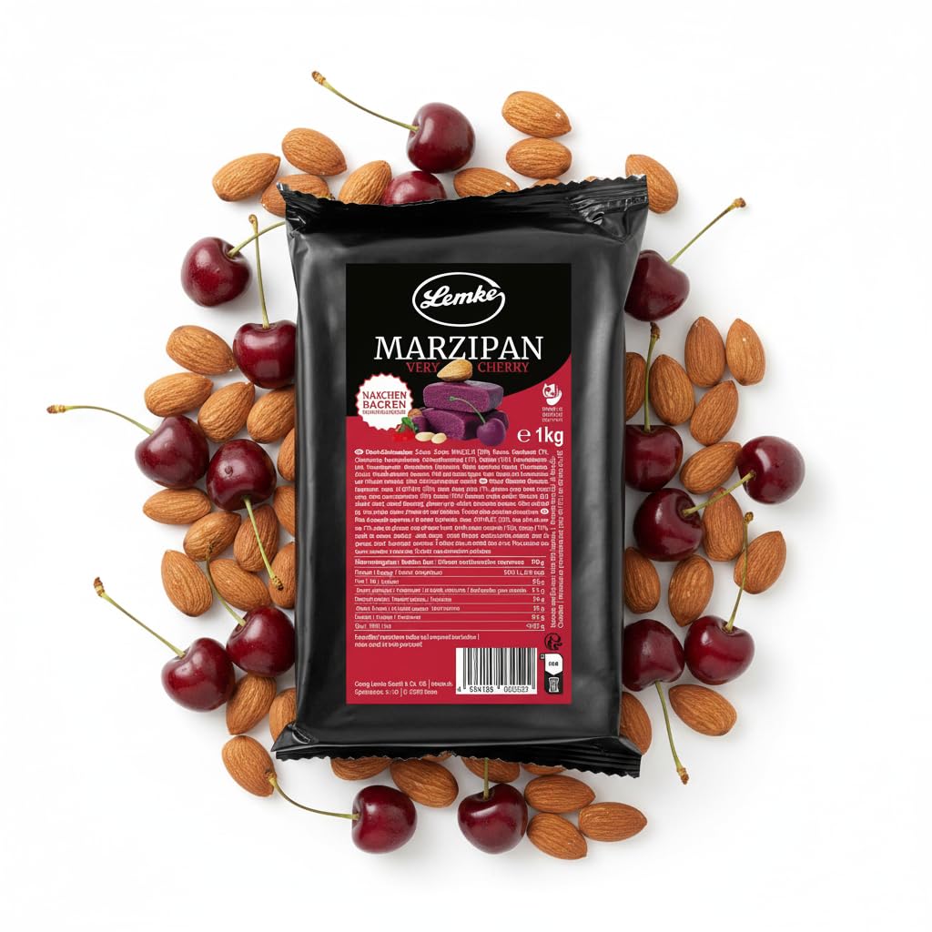 Mazapán Lemke Very Cherry 1 kg/ mazapán con sabor a cereza, vegano