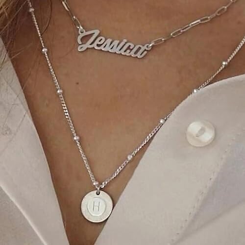 Miniatura 7 de KYUNHOO Cadenas de 32.8 pies para hacer joyas, cadena de acero inoxidable de plata a granel, collar de cadena fina para mujer, cadena de cable con