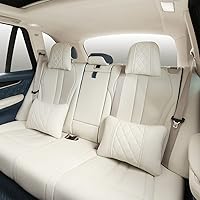 Vista 5 de Almohadas de cuero napa, cojín de asiento de automóvil, almohada lumbar para Mercedes Benz Maybach Clase S, almohada de apoyo lumbar, accesorios