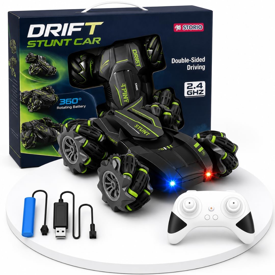 Storio Rechargeable Remote Control Car Toy, RC Car 4x4 Drift Stunt Car — Amazon image 9