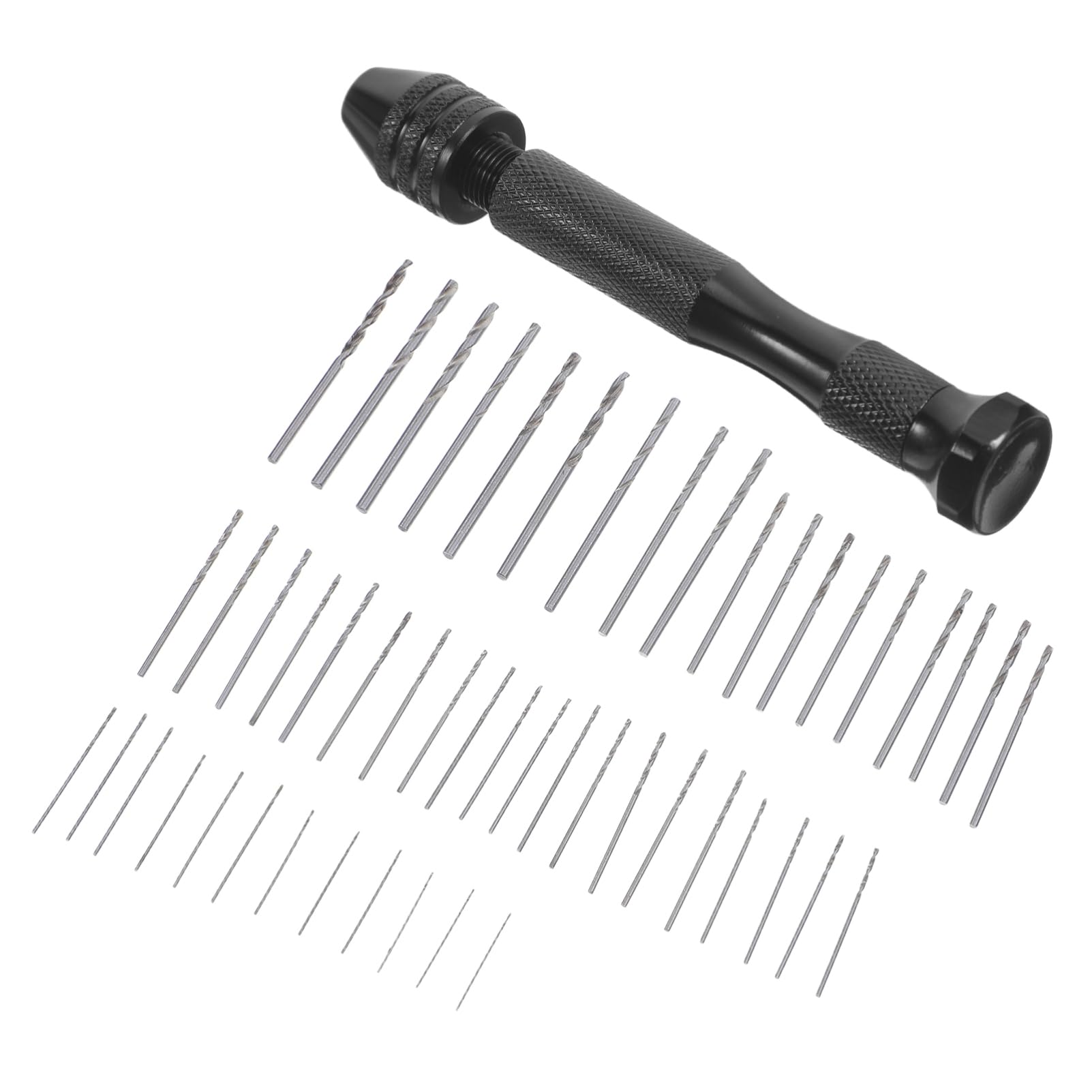 LALAFINA 1 Set Set Manual Hand Drill with Twist Drill Bits for Jewelry Making Handheld Tool for Resin Polymer Wood Craft Projects