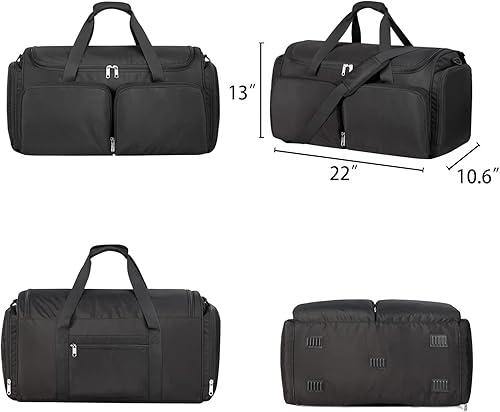 Miniatura 7 de Bolsa para zapatos de viaje bolsa de lona para hombres y mujeres para gimnasio deporte equipaje bolsa de transporte divisor compartimento ajustable