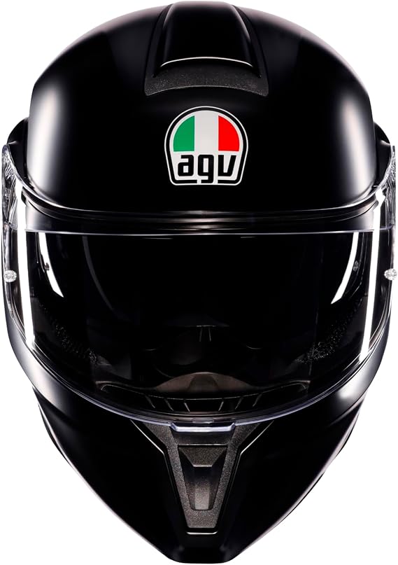 AGV Streetmodular ECE 22-06 Mono Modular Helmet Motorcycle Flip-Up Helmet ECE 22-06 P/J Approved in Two Configurations with Sun Visor Matt Black S