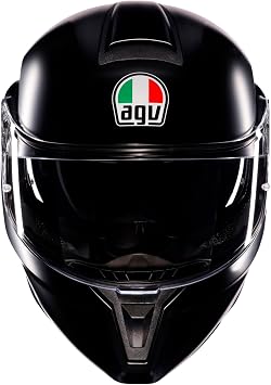 AGV Streetmodular ECE 22-06 Mono Modular Helmet Motorcycle Flip-Up Helmet ECE 22-06 P/J Approved in Two Configurations with Sun Visor Matt Black S