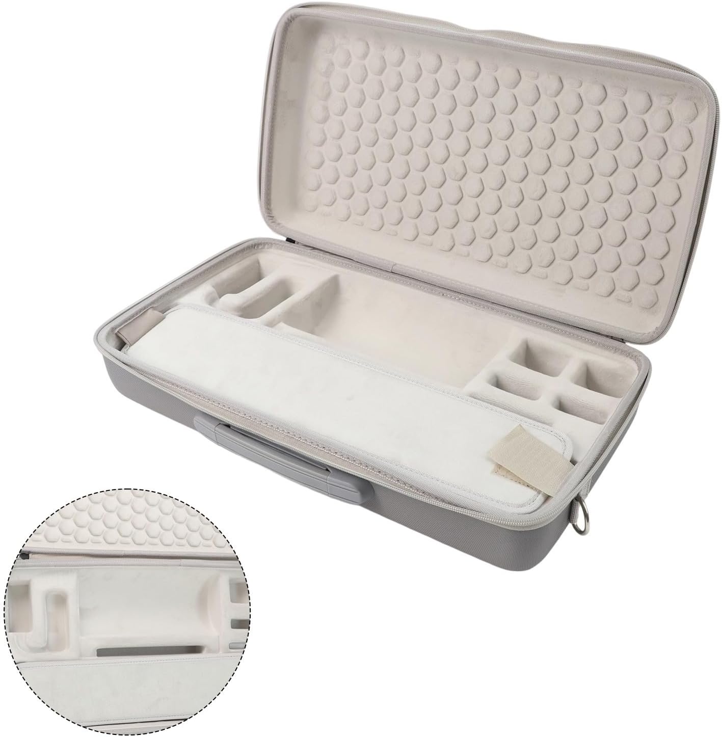 Hard Travel Case for XGIMI MoGo 4 2025 Portable Projector Carrying Bag PU EVA Protection Storage with Custom Fit Design Grey 44x22x10cm