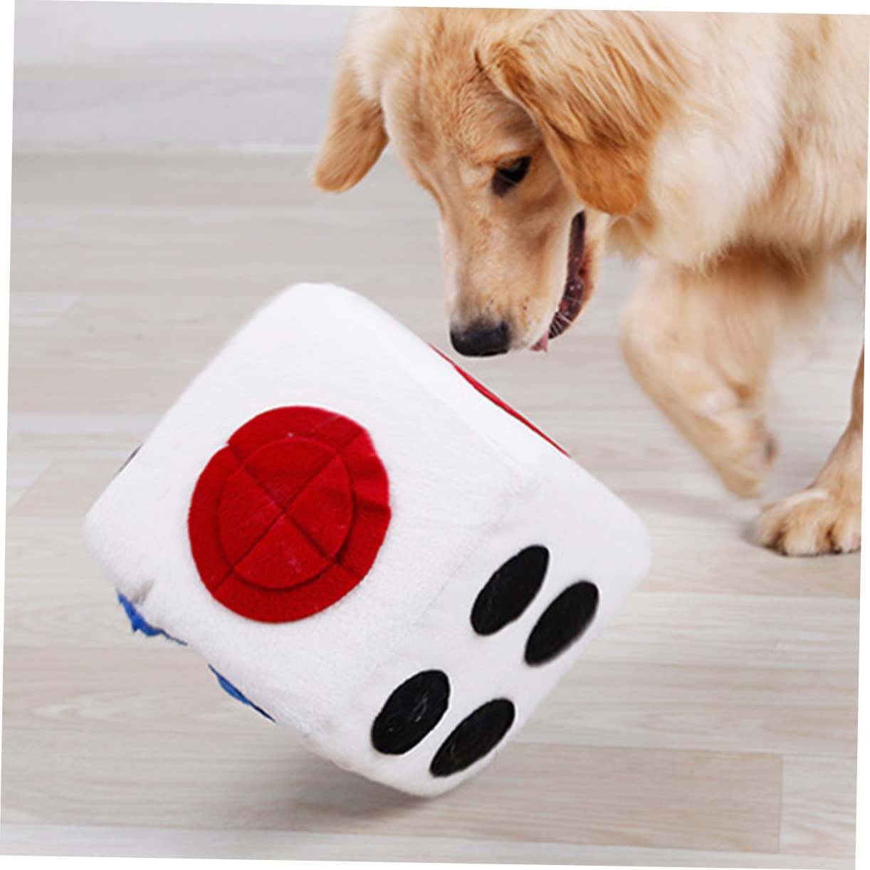 INOOMP Comedero Lento para Perros Juguete Forma De Dado Antiasfixia Funda Desmontable