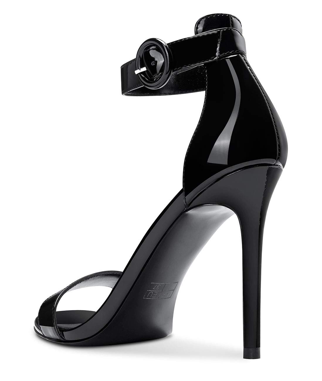 Castamere Zapatos de Tacón Mujer Punta Abierta Sandalias Tira de Tobillo Tacón de Aguja 10CM