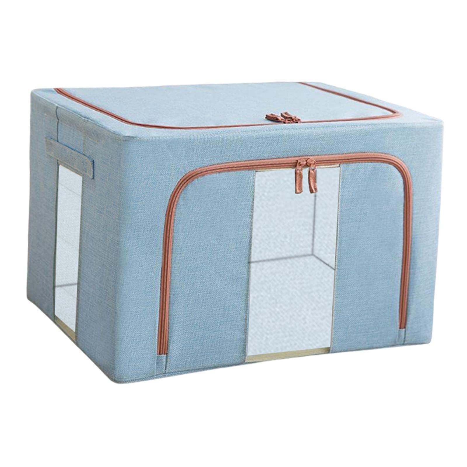 BriLumin Borsa portaoggetti con cerniera, 180 l, per riporre e organizzare i vestiti, con manico rinforzato, per trapunte, cuscini, vestiti, biancheria da letto, coperta