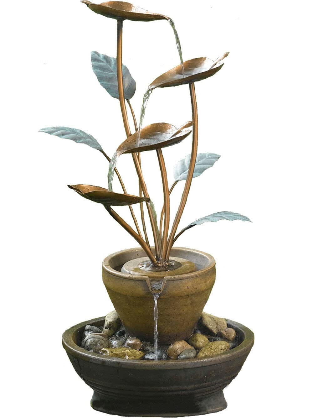 Fontana da giardino per interni ed esterni, fontana a cascata in rame, albero decorativo per terrazza, patio, portico, bella cascata per qualsiasi spazio esterno