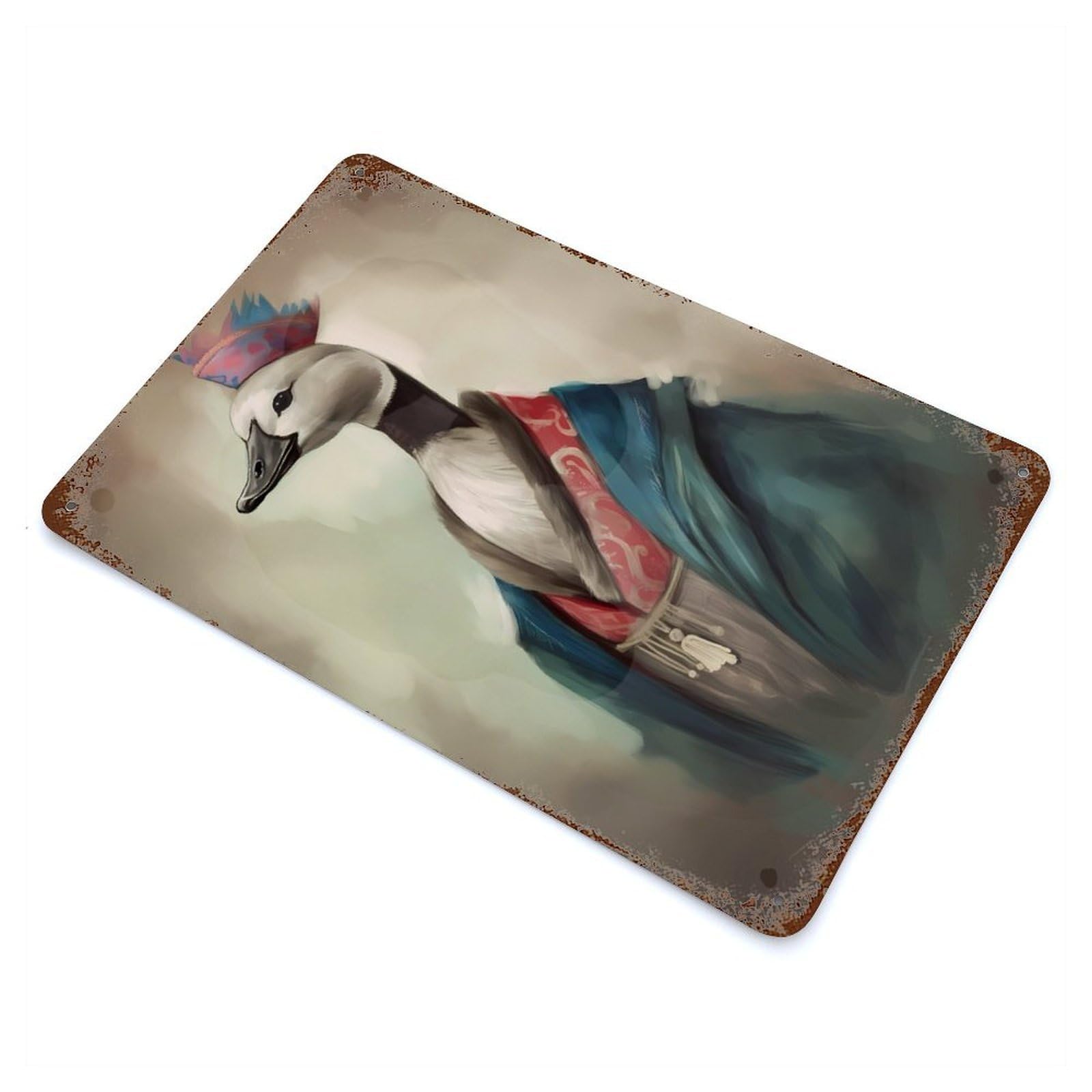 Rust Effect Goose Unrealism Vintage Rust Metal Sign 11.8"x7.9", Classic Wall Plaque for Shed, Workshop And Garage Wall Decor