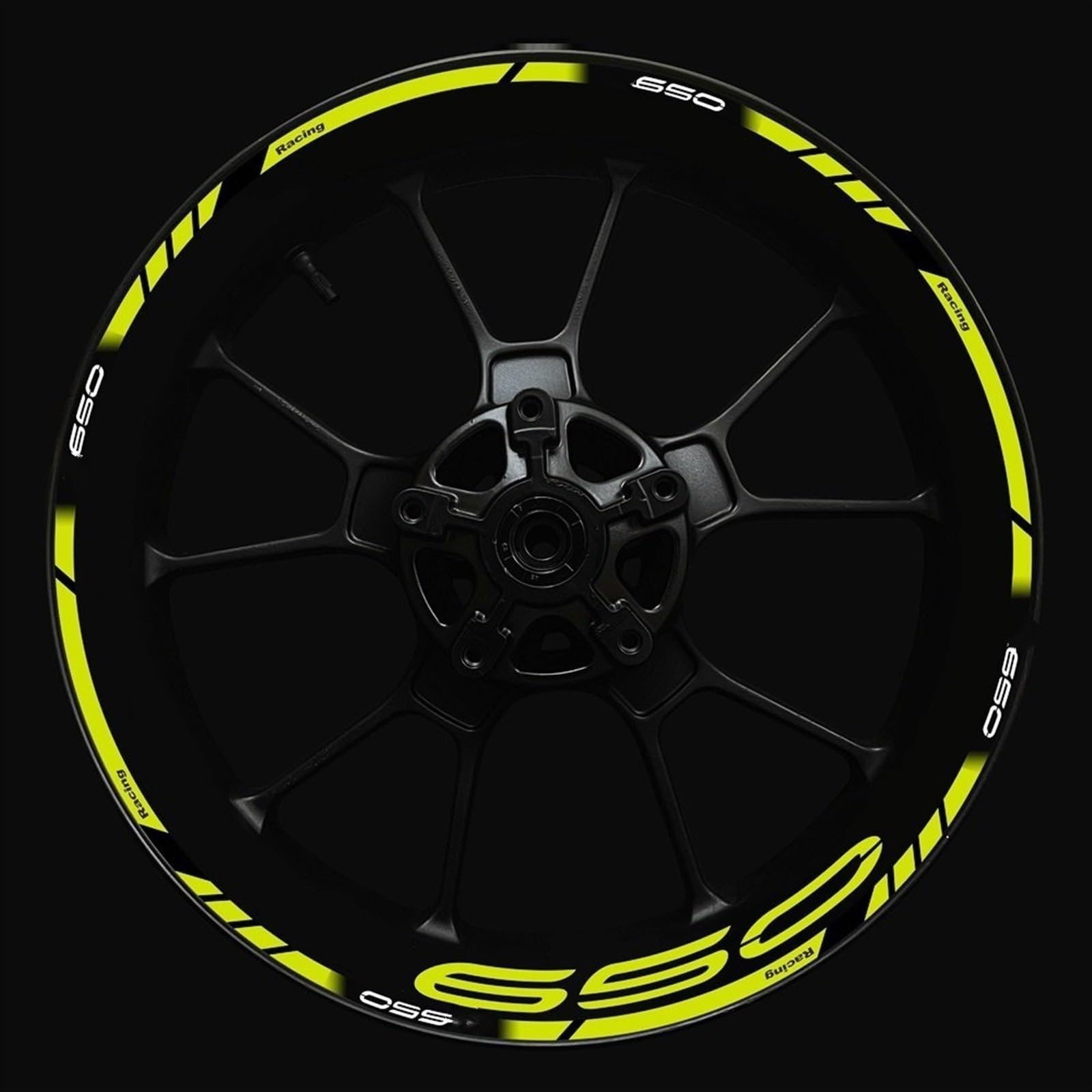 Stickers Motorcycle Wheel Stickers Night Reflective Decorative Rim for Kawasaki Z650 Z-650 Z 650(Style 13)